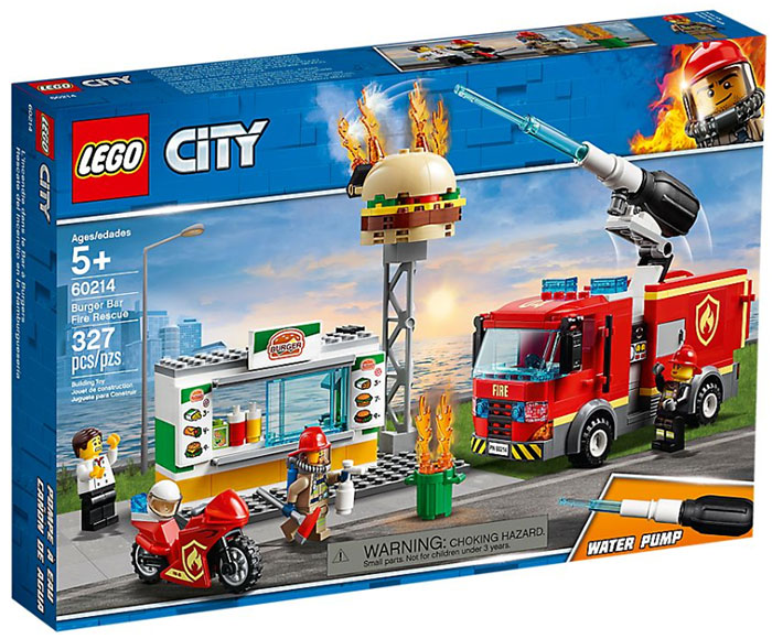 LEGO® City Kocke - Vatrogasci - Gašenje požara u Burger Baru 60214