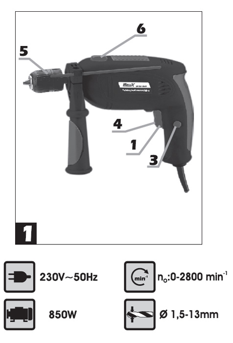 Vibraciona bušilica WSB850 71085000