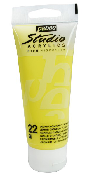 PEBEO Studio Acrylics High Viscosity - Akrilna boja - Lemon Cadmium Yellow 22 - 100ml 661022