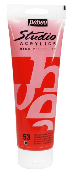PEBEO Studio Acrylics High Viscosity - Akrilna boja - Dark Cadmium Red Hue 53 - 250ml 661253