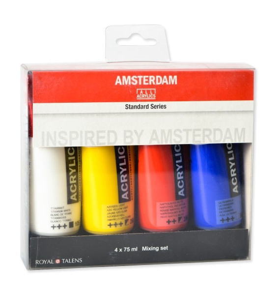 TALENS Amsterdam All Acrylics Standard Series - Mixing Set - Akrilne boje 4x75ml 680911