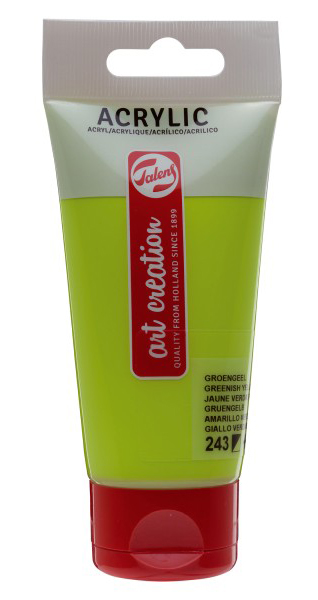 TALENS Art Creation Acrylic Colour Tube - Akrilna boja Greenish Yellow 243 75ml 692243