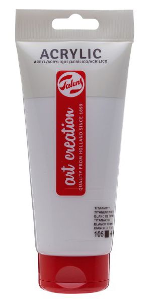 TALENS Art Creation Acrylic Colour Tube - Akrilna boja Titanium White 105 200ml 693105