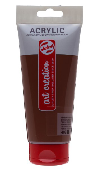 TALENS Art Creation Acrylic Colour Tube - Akrilna boja Burnt Umber 409 200ml 693409