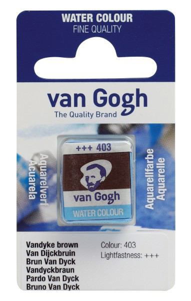 TALENS Van Gogh Water Colour Pan - Akvarel boja u panu VANDAJK BRAON 13g 2 komada 687403