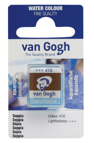 TALENS Van Gogh Water Colour Pan - Akvarel boja u panu SEPIA 13g 2 komada 687416