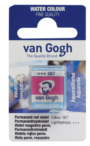 TALENS Van Gogh Water Colour Pan - Akvarel boja u panu PERMANENTNO CRVENO LJUBIČASTA 13g 2 komada 687567