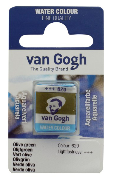 TALENS Van Gogh Water Colour Pan - Akvarel boja u panu MASLINASTO ZELENA 13g 2 komada 687620
