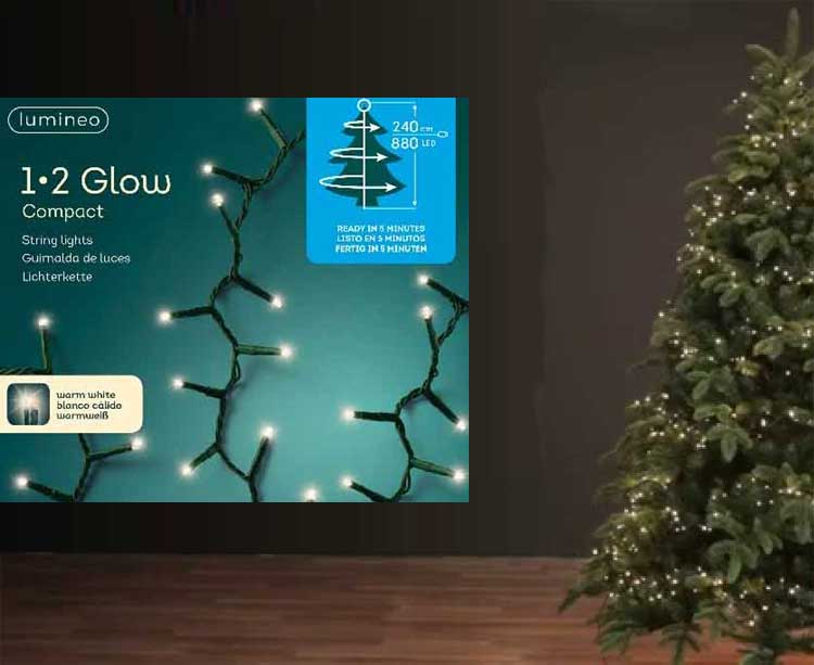 Lumineo Novogodišnje stepenaste LED lampice 1-2-glow Compact 8 nivoa 880 LED 49.5403