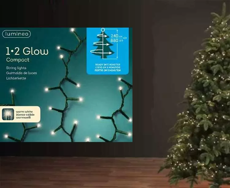 Lumineo Novogodišnje stepenaste LED lampice 1-2-glow Compact 8 nivoa 880 LED 49.5403