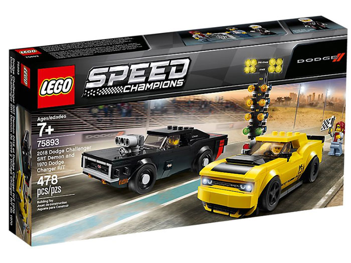 LEGO® Speed Champions Kocke - Dodge Challenger SRT Demon i Dodge Charger R/T 75893