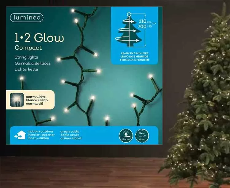 Lumineo Novogodišnje stepenaste LED lampice 1-2-glow Compact 7 nivoa 700 LED 49.5402