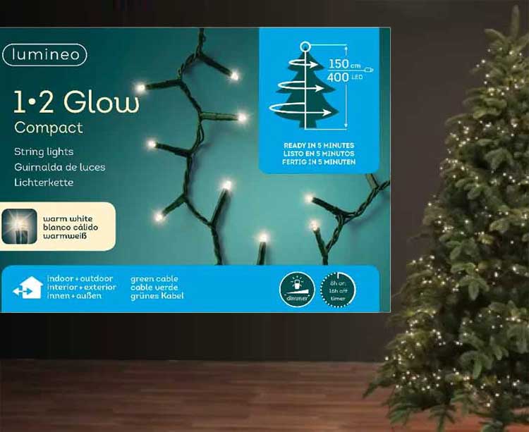 Lumineo Novogodišnje stepenaste LED lampice 1-2-glow Compact 5 nivoa 400 LED 49.5400