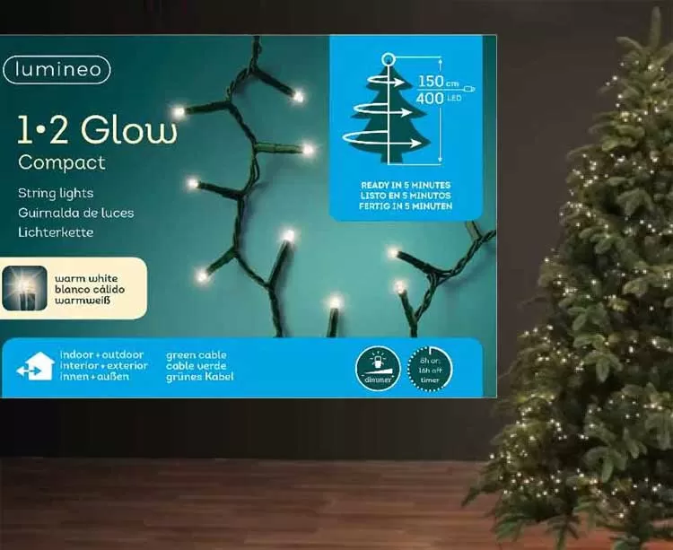 Lumineo Novogodišnje stepenaste LED lampice 1-2-glow Compact 5 nivoa 400 LED 49.5400