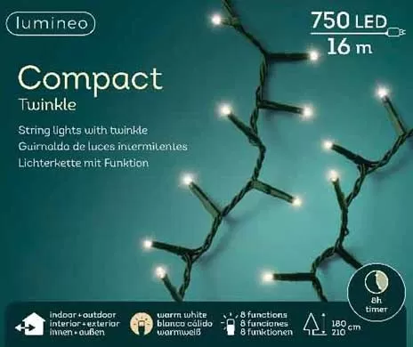 Lumineo Novogodišnje LED lampice za spoljnu i unutrašnju upotrebu 750 LED 16m 49.5351