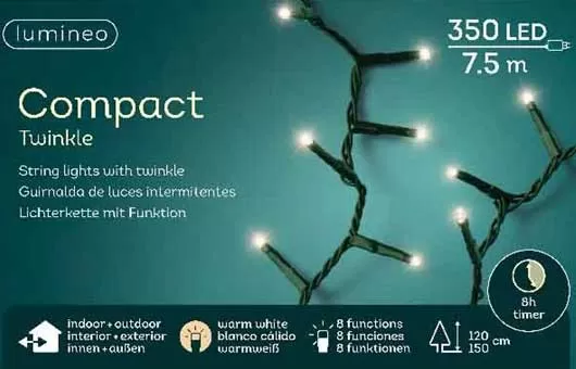 Lumineo Novogodišnje LED lampice za spoljnu i unutrašnju upotrebu 350 LED 7.5m 49.5345