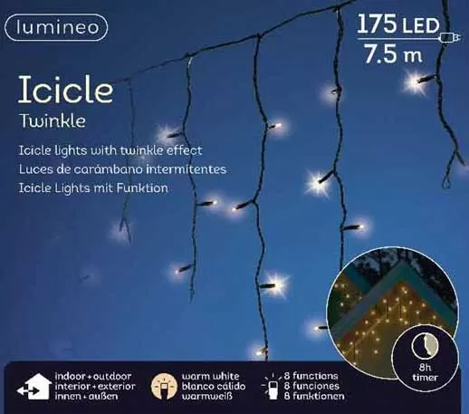 Lumineo Novogodišnje LED lampice za spoljnu i unutrašnju upotrebu Ledenice 7.5m 49.4825