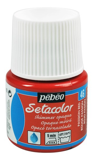 PEBEO Setacolor - Shimmer Opaque - Pokrivna boja za tekstil 45ml PASSION RED 664754