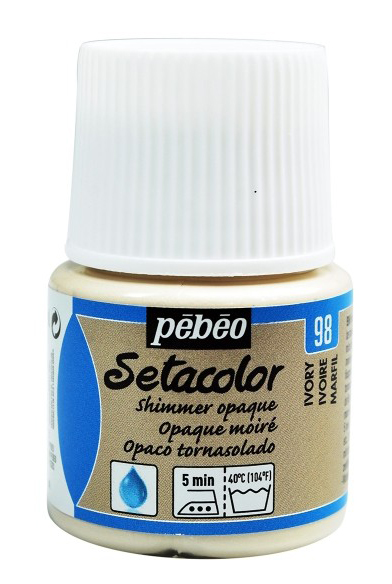 PEBEO Setacolor - Shimmer Opaque - Pokrivna boja za tekstil 45ml IVORY 664756