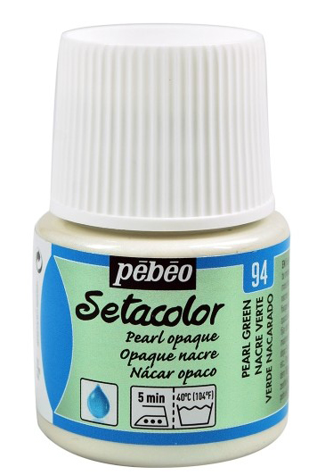 PEBEO Setacolor - Opaque Pearl - Pokrivna boja za tekstil 45ml PEARL GREEN 664780