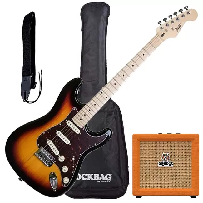 Gitarski Paket Flight Električna Gitara sa Pojačalom, Futrolom i Opremom