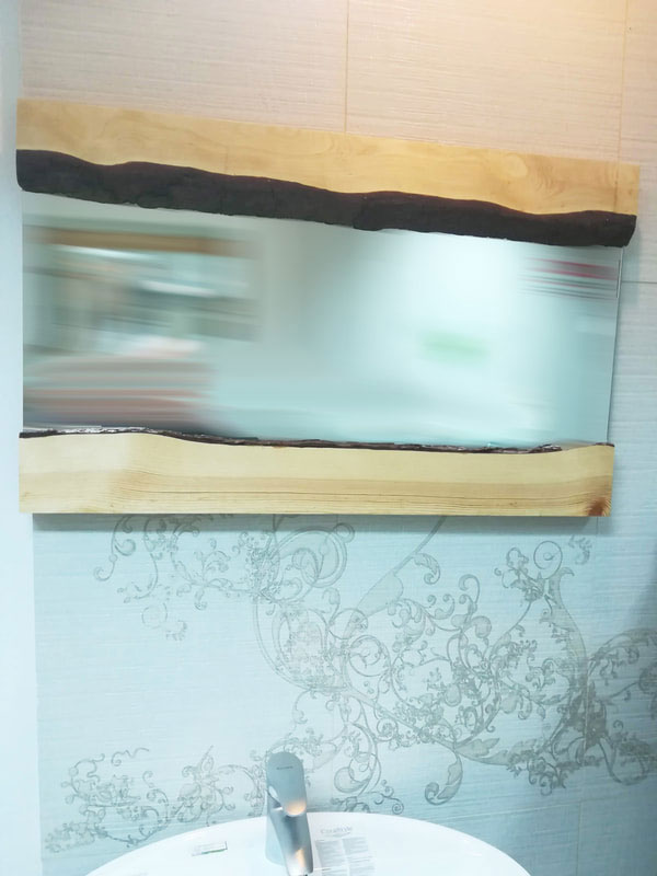 Ogledalo svetlo drvo 90x55 cm