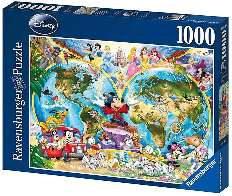 Ravensburger Puzzle 1000 delova - Diznijeva mapa sveta 15785