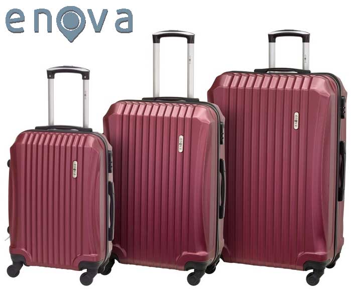 Set ABS kofera Enova Sevilla Burgundy 55cm-65cm-75cm 514240