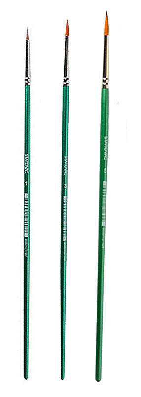 POP BRUSH 080 - Četkice okrugle - zelene 3 kom. br. 1,3,5