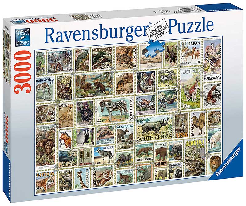 Ravensburger Slagalica 3000 delova - Poštanske marke sa životinjama 17079