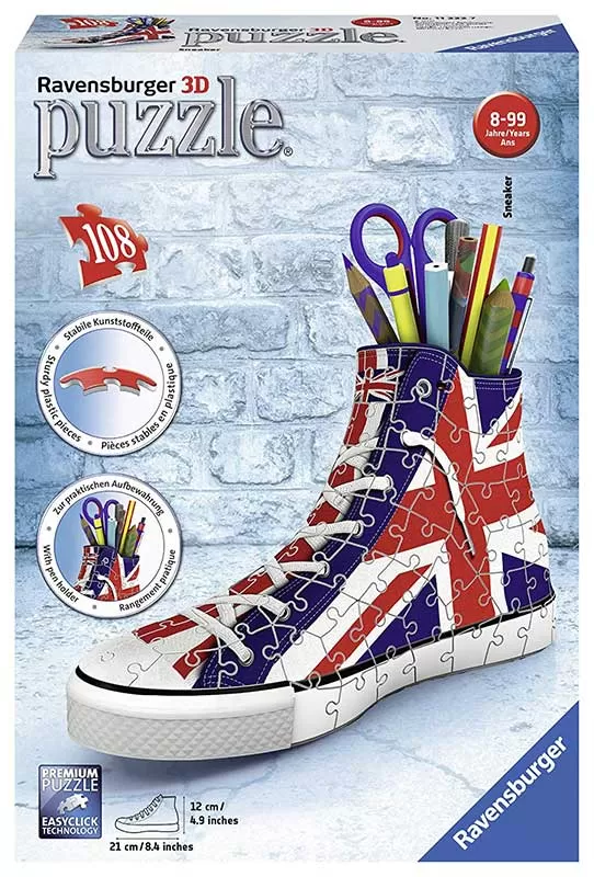 Kutija za olovke od puzli Patika sa britanskom zastavom - Ravensburger 11222