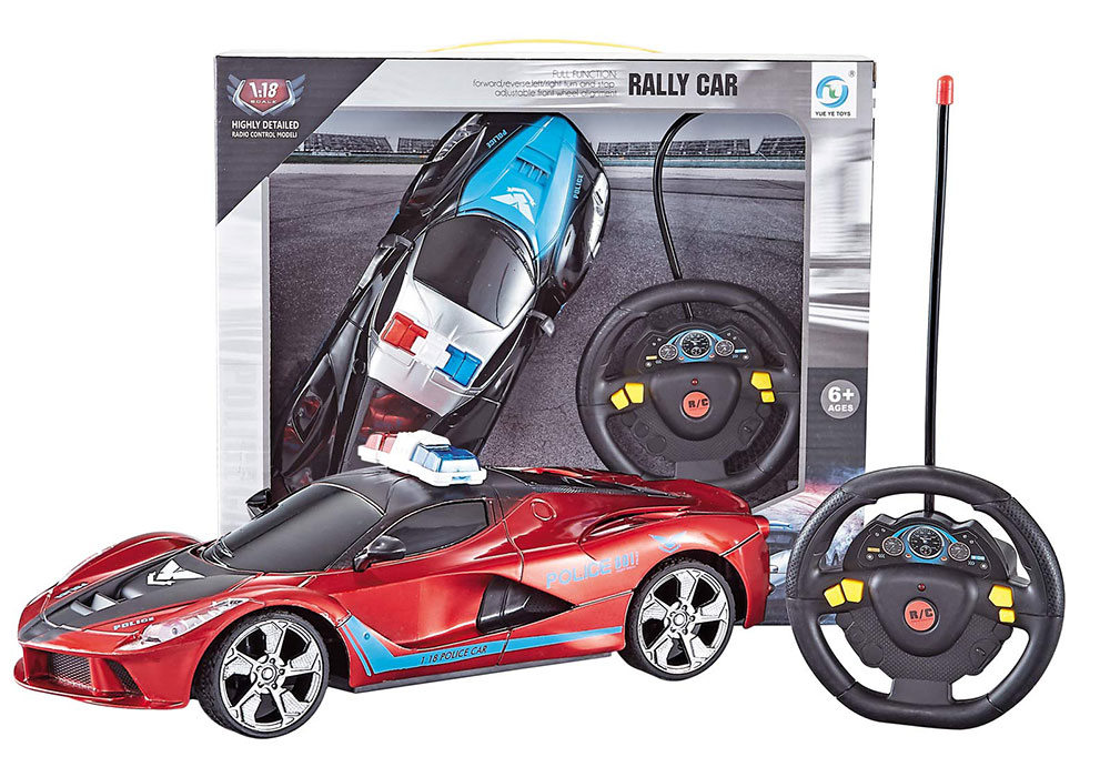 Policijski auto srednji sa daljinskim upravljanjem - crveni 59109