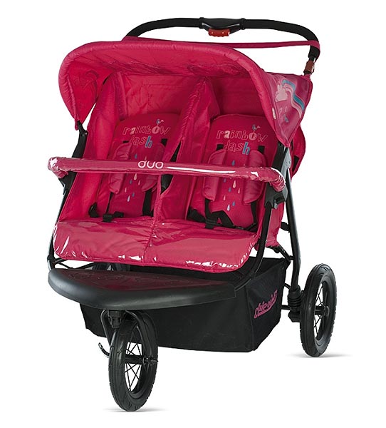 Chipolino Kolica za blizance Duo raspberry