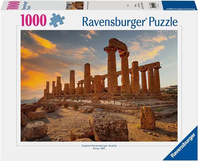 Puzzle slagalica 1000 delova Vale dei Templi Agriđento Sicilija Ravensburger 12001232