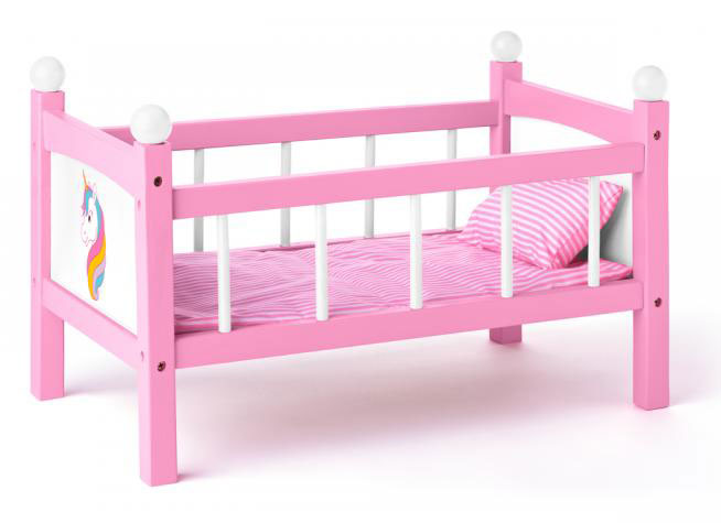 Krevetac za lutke bebe Unicorn Woodyland 91310