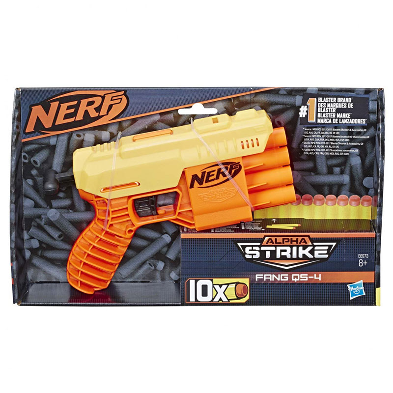 NERF Oružje sa municijom Pištolj Alpha Strike Fang QS-4 Blaster E6973
