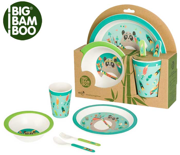 BigBamBoo Dečiji set za jelo Panda Indijanac