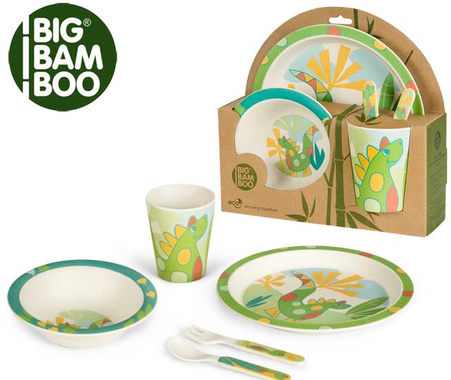 BigBamBoo Dečiji set za jelo Dino