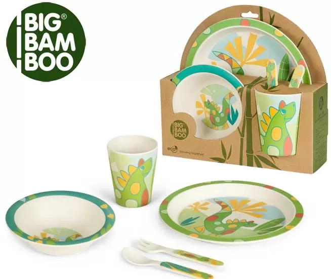 BigBamBoo Dečiji set za jelo Dino