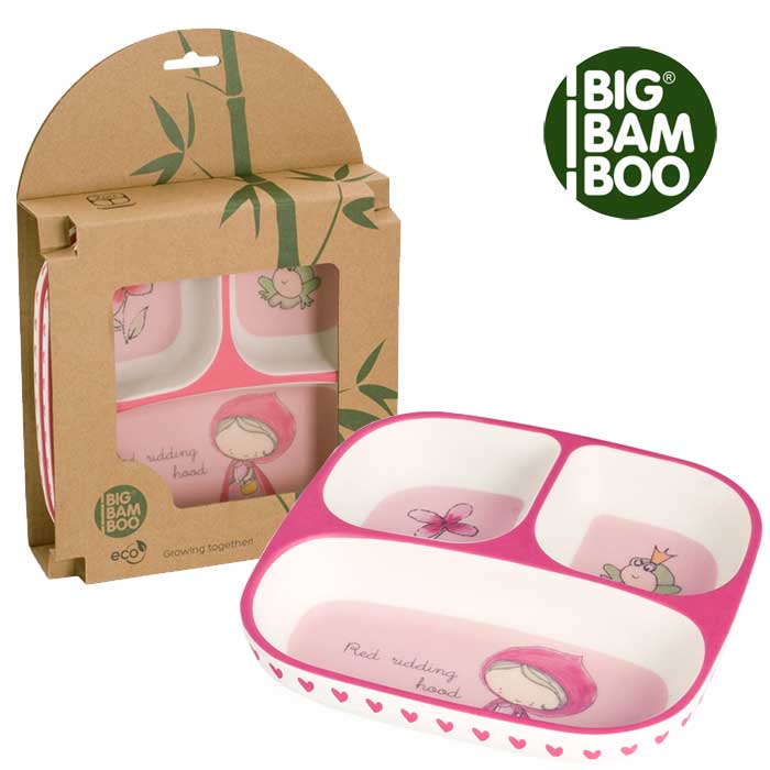 BigBamBoo Dečije činije sa pregradama Crvenkapa Set 2 komada