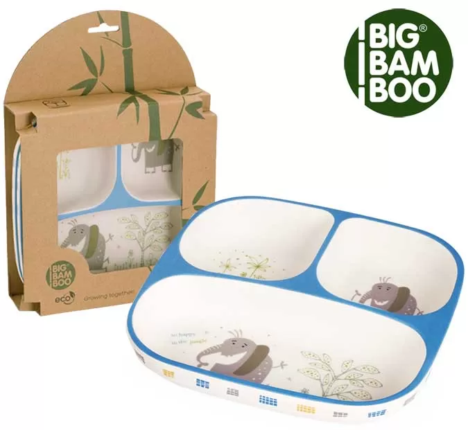 BigBamBoo Dečije činije sa pregradama Happy Jungle Set 2 komada