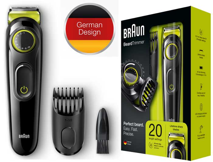 Braun Punjivi trimer za bradu BT3021 BLK/VTGRN WBOX