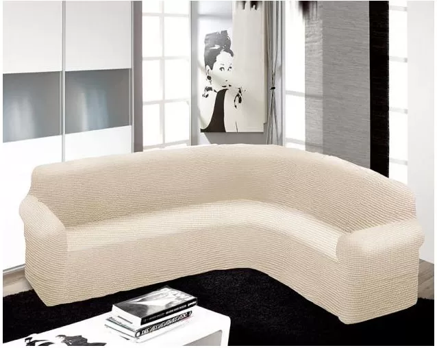 Sharp Fit elastična presvlaka za klasičnu ugaonu garnituru bež