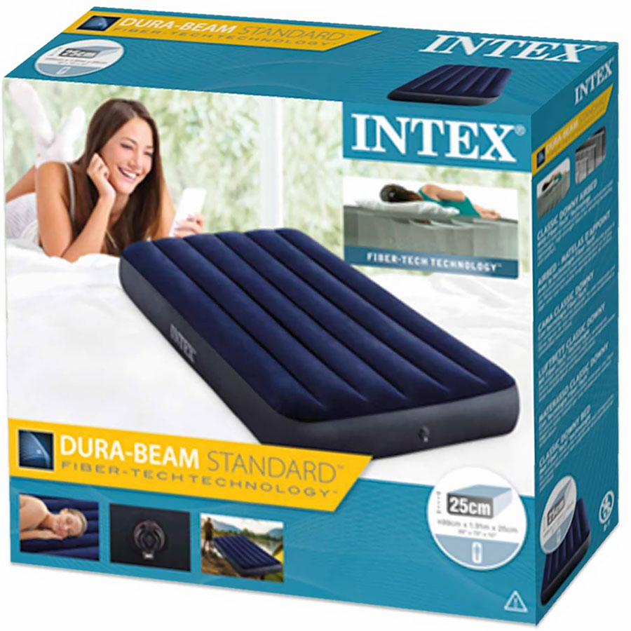 Intex 64757 Dura-Beam Standard Classic Downy Krevet Na Naduvavanje 99x191x25 cm - Image 1