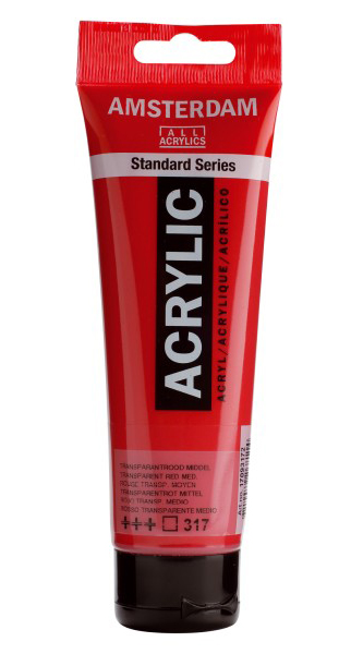 TALENS Amsterdam Akrilna boja - Akrilik - Transparentno crvena 120ml 680317