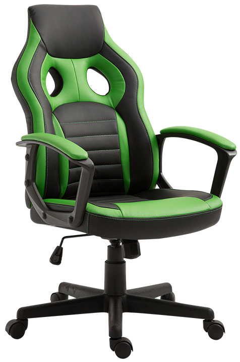 Gejmerska Stolica HALDBAK Green - Black 2328