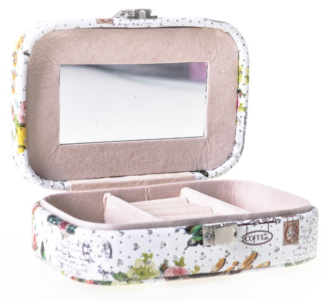Kutija za nakit Pariz sa pregradama i ogledalom 
