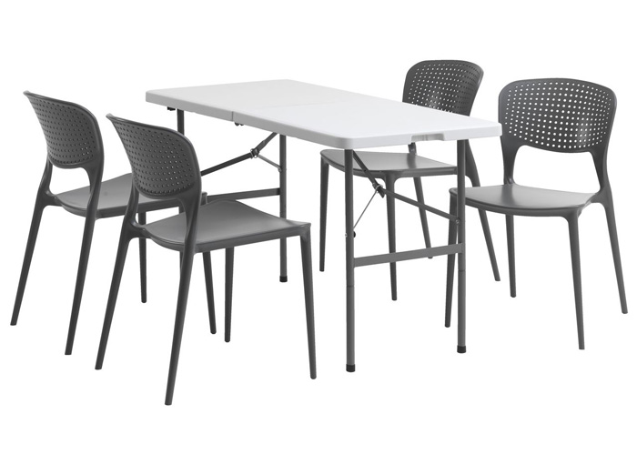 Baštenska garnitura Yastra Četiri stolice i sklopiv sto