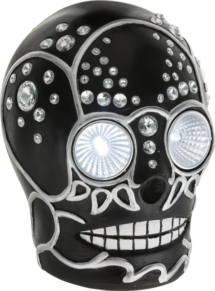 Globo solarna lampa crno-srebrna lobanja