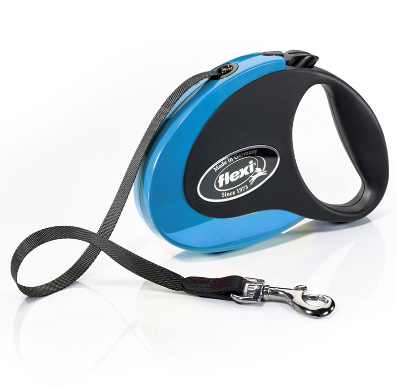 Flexi Povodac za pse Collection S Tape 3m Blue-Black 